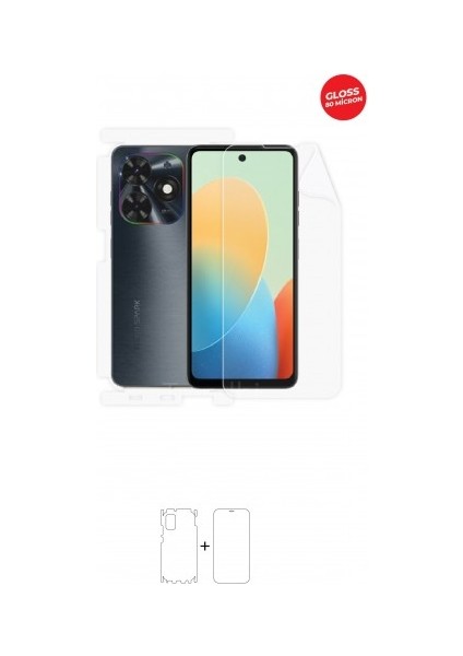 Tecno Spark Go 2024 Ön, Arka ve Yan 360 Derece Tam Kaplama Tpu Film