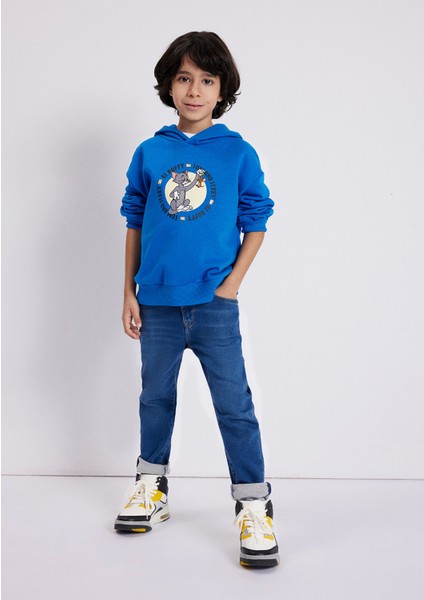 Tom Ve Jerry Baskılı Sweatshirt