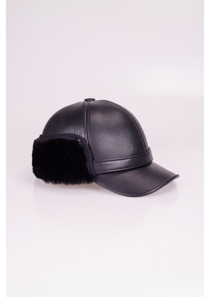Deri Kürklü Pilot Şapka