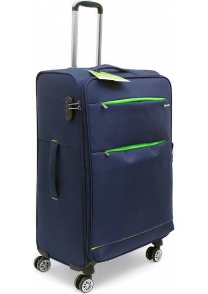 Lacivert Kabin (Küçük) Orta ve Büyük Boy Üçlü Carry-On Lüks Kumaş Valiz Seti ES0055 fiyatları