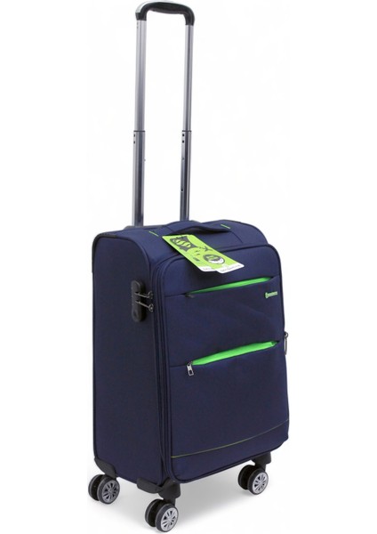 Lacivert Kabin (Küçük) Orta ve Büyük Boy Üçlü Carry-On Lüks Kumaş Valiz Seti ES0055 fırsatları