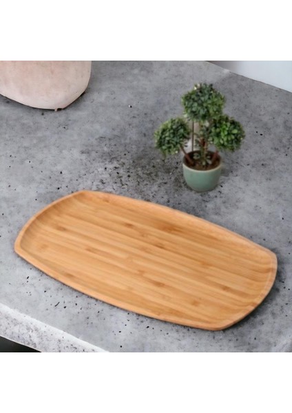 Bambu Kayık Sunum Tahtası 30X18 cm