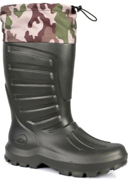 Balıkçı Çizmesi Kamuflaj Avcı Çizme Boot Hunter Termal Çoraplı Çakı Hediyeli