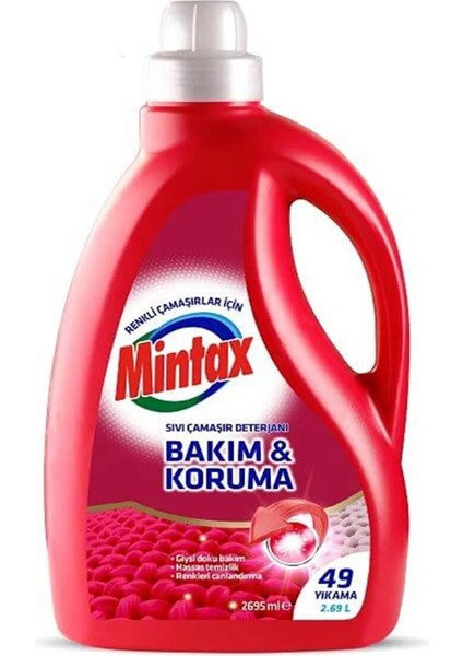 Sıvı Çamaşır Deterjanı Bakım-Koruma Renkliler 2695 ml