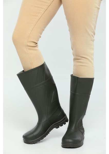 Ulaş Pvc Çizme Uzun Haki Renk Iş Çizmesi Balıkçı Inşaatçı Çizmesi Kar Botu Çakı Hediyeli indirimleri