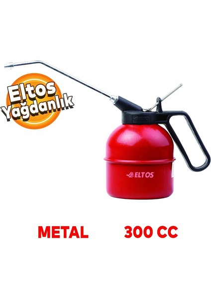 Yağdanlık Yağ Aktarıcı Metal Gövde Plastik Saplı Yağdanlık 300 ml 2 Adet