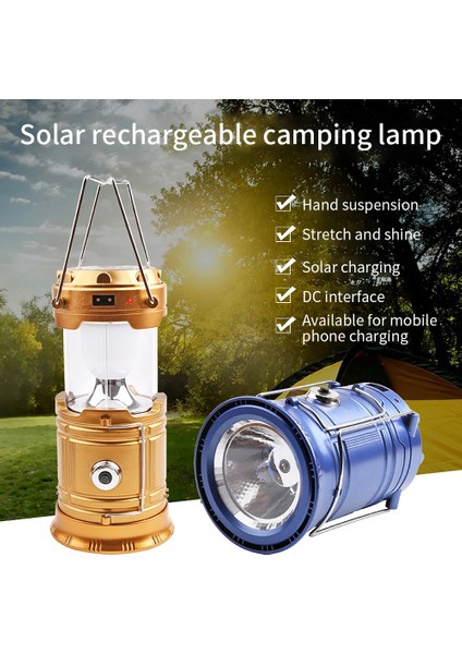 Orion 5900T Solar Güneş Enerjili Şarjlı LED Kamp Feneri USB 1W+6 LED fiyatları