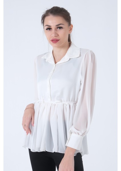 Beyaz Transparan Kol Detaylı Bluz 3972459.15 fiyatları