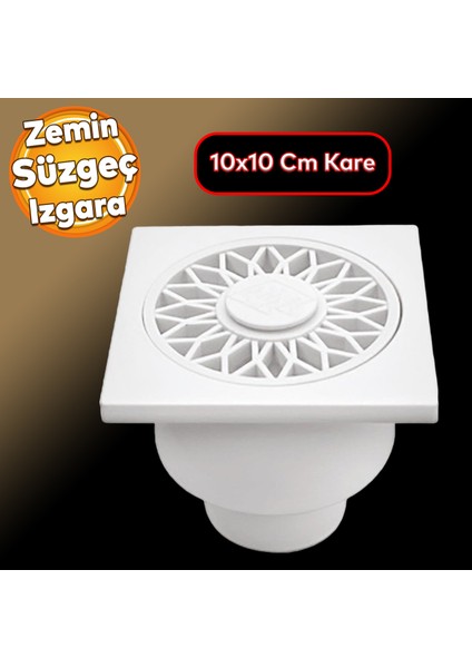 Yer Süzgeci Banyo Izgara Lavabo Pis Su Gideri Kapak Kapağı Alttan Giderli Yer Sifonu