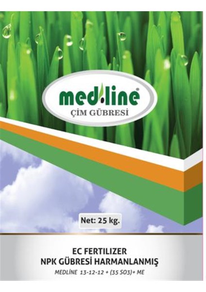 Çim Gübresi Medline 13+12+12+(35 So3)+ Me 25KG