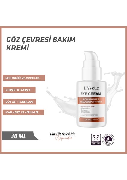 Torbalanma Ve Koyu Halka Karşıtı Nemlendirici Ve Aydınlatıcı Göz Altı Kremi 30 Ml