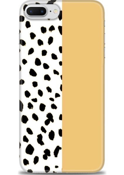 iPhone 7 Plus Kılıf Hd Baskılı - Sarı ve Puantiye