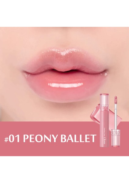 Vegan Dolgun Görünüm Sağlayan Glasting Color Dudak Parlatıcısı - 01 Peony Ballet