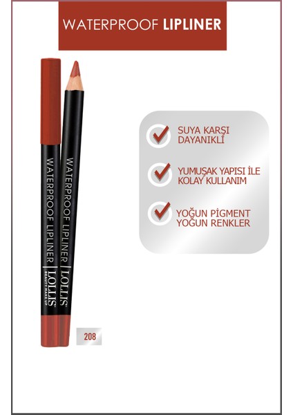 Waterproof Lipliner / Suyadayanıklı Dudak Kalemi fiyatları