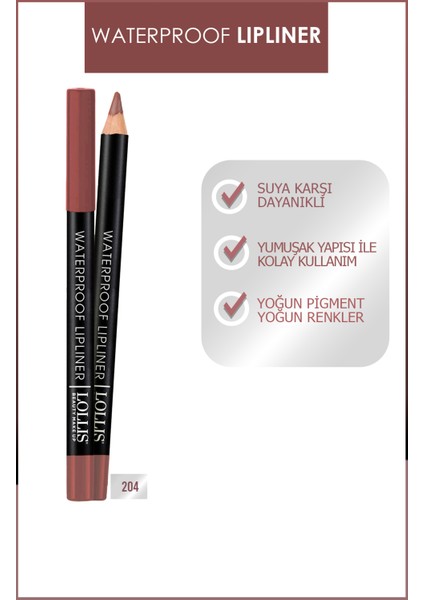 Waterproof Lipliner / Suyadayanıklı Dudak Kalemi fiyatları