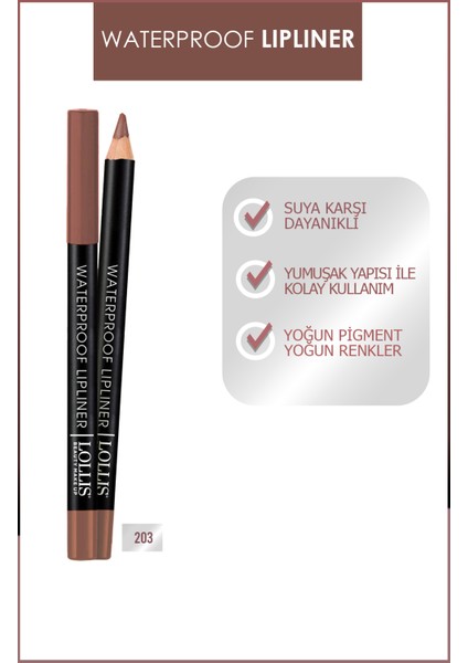 Waterproof Lipliner / Suyadayanıklı Dudak Kalemi fiyatları