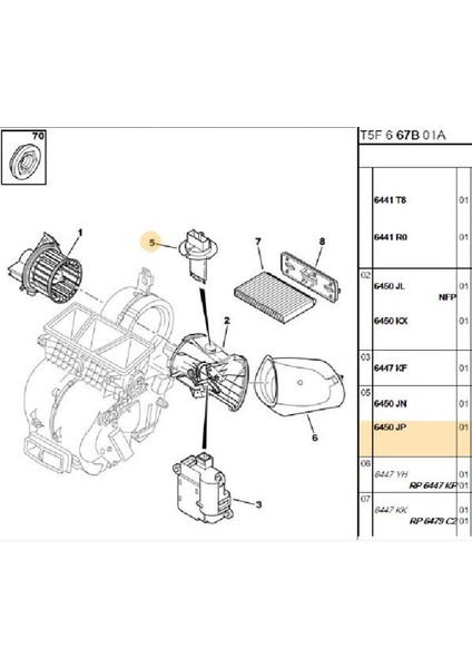 Kalorifer Rezistansı Partner 16V (HLR100033-6450JP)