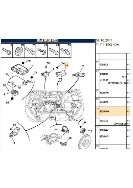 Eksantrik Sensörü C4 C5 Jumper 206 307 406 Boxer (144323-19208W)