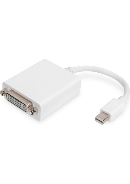 Mini Displayport (Dp) Dvı-I Adaptörü, Kablolu, Mini Dp Erkek - Dvı-I (24+5) Dişi, 0.15 Metre, Dp 1.1A Uyumlu, Dp 1.2 Uyumlu, 2x Zırhlı, Ul, Ce, Nikel Kaplama, Beyaz Renk