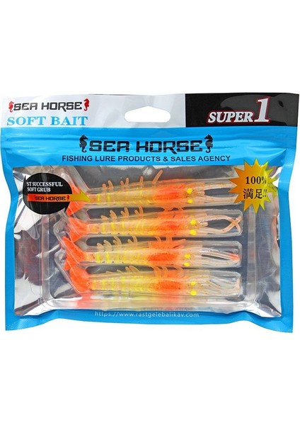 Manic Shrimp 7cm Uv Orange Package 4 Lü