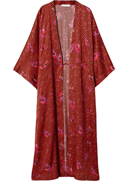 Çiçek Desenli Kaftan