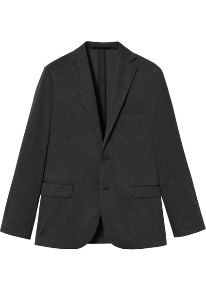 Mango Man Desenli pamuklu blazer