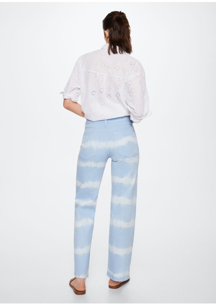 Geniş Paça Batik Jean