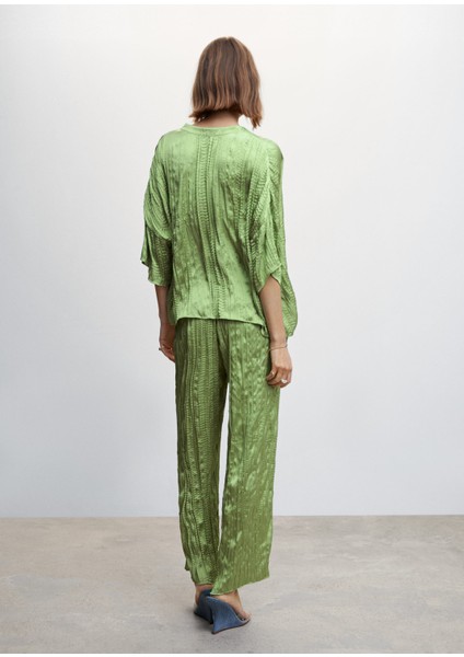 Saten pilili pantolon