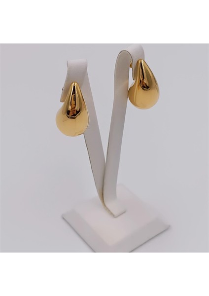 Çelik Gold Küçük Damla Küpe