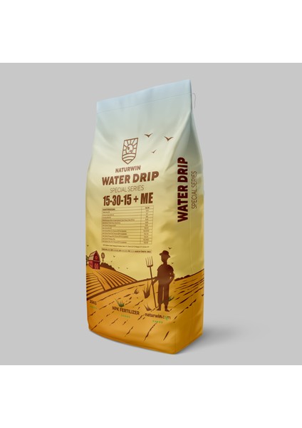 Damlama Gübresi Naturwin Water Drip 15-30-15+Me Npk Gübre 25 kg
