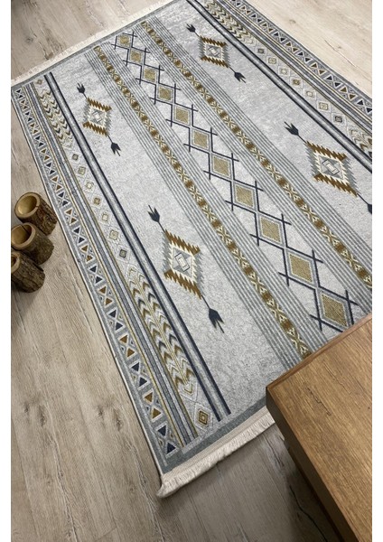 Yeni Model Modern Halı ve Yolluk Dokuma Taban Yıkanabilir Kaymaz Halı İPEKSİ-101