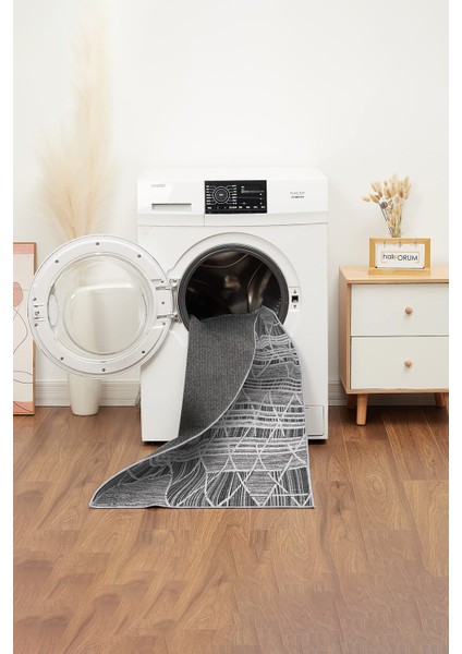 Yeni Model Modern Halı ve Yolluk Dokuma Taban Yıkanabilir Kaymaz Halı Ipeksi-07