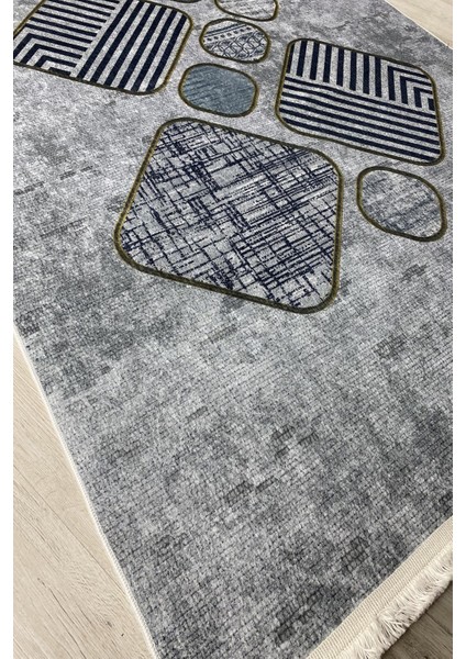 Yeni Model Modern Halı ve Yolluk Dokuma Taban Yıkanabilir Kaymaz Halı Ipeksi-27