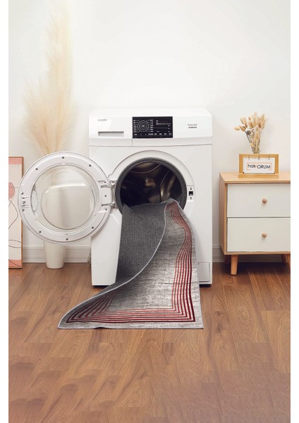 Yeni Model Modern Halı ve Yolluk Dokuma Taban Yıkanabilir Kaymaz Halı Ipeksi-42