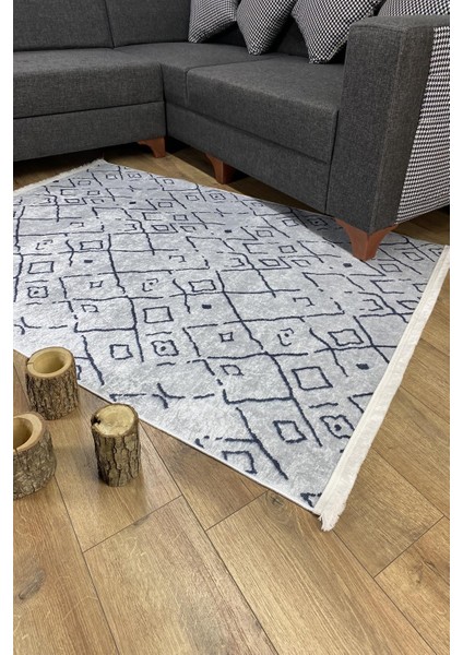 Yeni Model Modern Halı ve Yolluk Dokuma Taban Yıkanabilir Kaymaz Halı Ipeksi-55