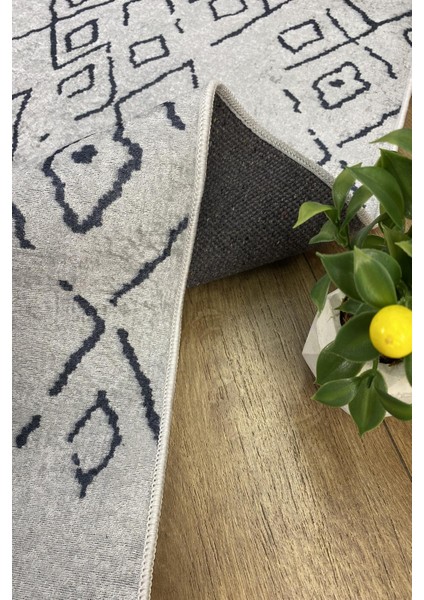 Yeni Model Modern Halı ve Yolluk Dokuma Taban Yıkanabilir Kaymaz Halı Ipeksi-55