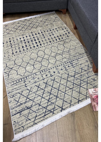 Yeni Model Modern Halı ve Yolluk Dokuma Taban Yıkanabilir Kaymaz Halı Ipeksi-57