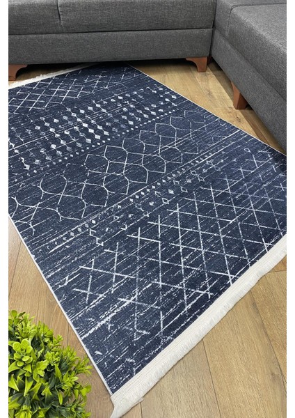 Yeni Model Modern Halı ve Yolluk Dokuma Taban Yıkanabilir Kaymaz Halı Ipeksi-63