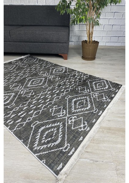 Yeni Model Modern Halı ve Yolluk Dokuma Taban Yıkanabilir Kaymaz Halı Ipeksi-89