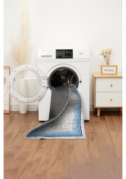 Yeni Model Modern Halı ve Yolluk Dokuma Taban Yıkanabilir Kaymaz Halı Ipeksi-26
