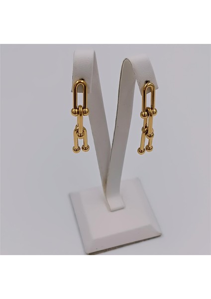 Çelik Gold Tiffany Küpe