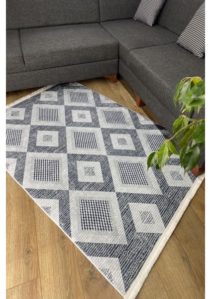 Yeni Model Modern Halı ve Yolluk Dokuma Taban Yıkanabilir Kaymaz Halı Ipeksi-72