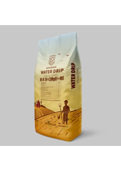 Damlama Gübresi Naturwin Water Drip 16-8-24+2mgo+Me Npk Gübre 25 kg