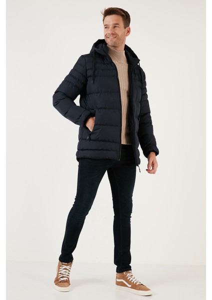 Buratti Su Itici Slim Fit Soğuğa ve Rüzgara Dayanıklı Kapüşonlu Şişme Mont Erkek Mont 649005 fiyatları