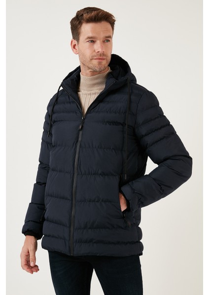 Buratti Su Itici Slim Fit Soğuğa ve Rüzgara Dayanıklı Kapüşonlu Şişme Mont Erkek Mont 649005 modelleri