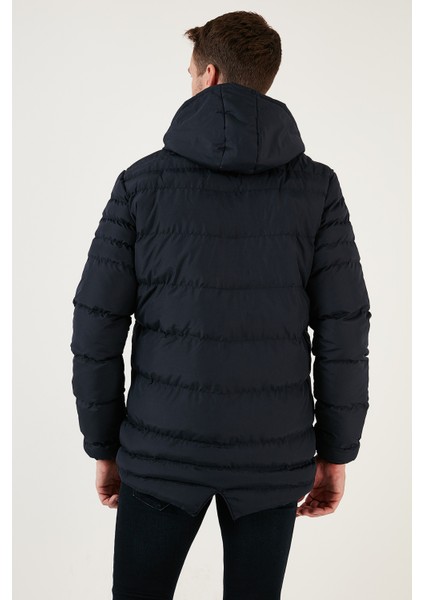 Buratti Su Itici Slim Fit Soğuğa ve Rüzgara Dayanıklı Kapüşonlu Şişme Mont Erkek Mont 649005 indirimleri