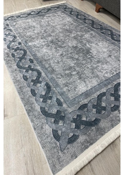 Yeni Model Modern Halı ve Yolluk Dokuma Taban Yıkanabilir Kaymaz Halı Ipeksi-14