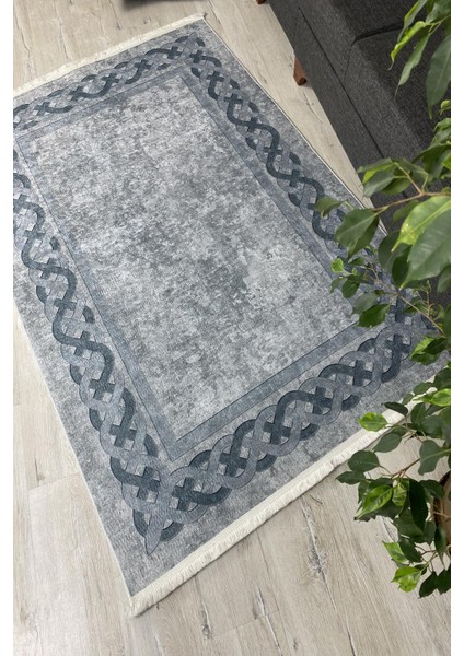 Yeni Model Modern Halı ve Yolluk Dokuma Taban Yıkanabilir Kaymaz Halı Ipeksi-14