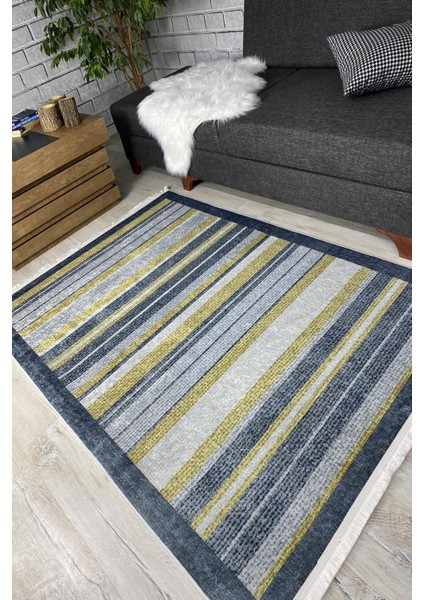 Yeni Model Modern Halı ve Yolluk Dokuma Taban Yıkanabilir Kaymaz Halı Ipeksi-37