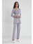 Kadın Penye Dantelli Pijama Takımı 1241 - Royal 1
